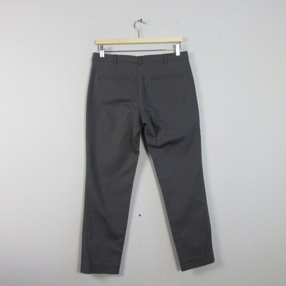 Club Monaco Capri Pants Women 6 Black Cotton Blend Mid Rise Cropped Casual 314 - Picture 2 of 10